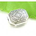 Бусины пластиковые 9*10 мм. Цвет черненое серебро
